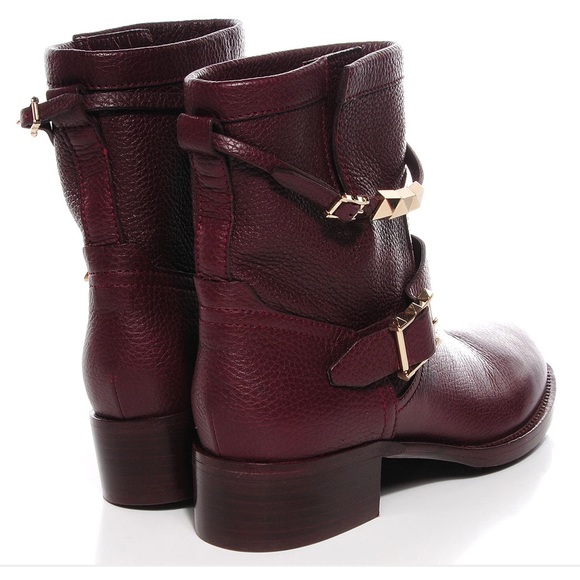 Valentino Rockstud Rouge Absolute Moto Boot - Picture 6 of 6